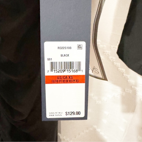 🎂 300. Rachel Roy Black Ruched Long Sleeve Bodycon Midi Dress Size XS NWT - Picture 6 of 9